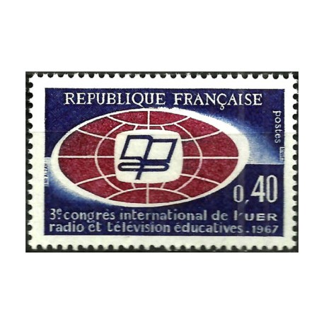 (1171) Francia. 1967. 0,40 Francs. Congreso Radio y TV (Nuevo)