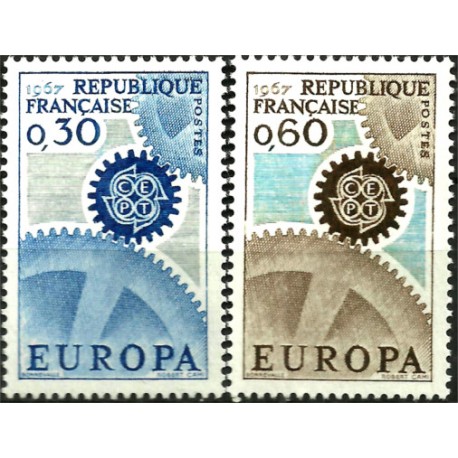 (1178-1179) Francia. 1967. Serie Completa. EUROPA (Nuevo)
