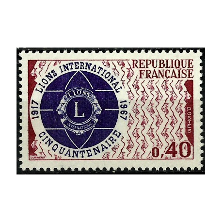 (1196) Francia. 1967. 0,40 Francs. 50 Aniv. Lion Int. (Nuevo)