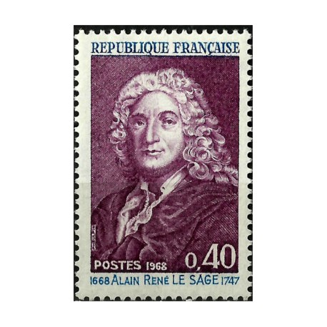 (1211) Francia. 1968. 0,40 Francs. Alain René le Sage (Nuevo)