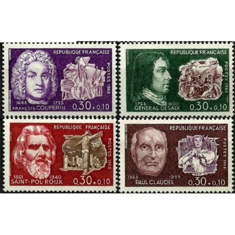 (B417 a B420) Francia. 1968. Serie Completa. Personajes (Nuevo)