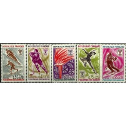 (B411 a B415) Francia. 1968. Serie Completa. Juegos Olímpicos de Invierno Grenoble (Nuevo)