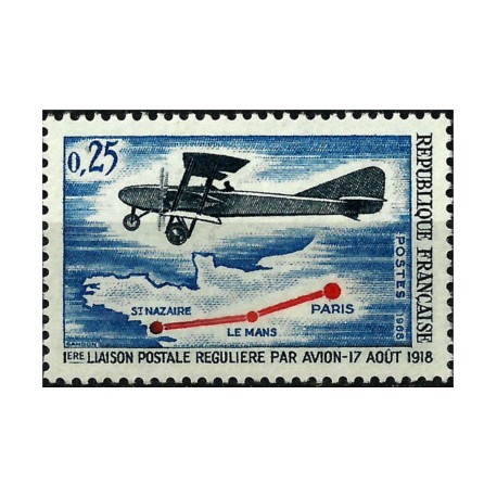 (1218) Francia. 1968. 0,25 Francs. 1er Vuelo Correo (Nuevo)