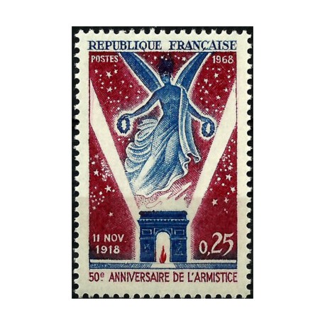 (1226) Francia. 1968. 0,25 Francs. 50 Aniv. Armisticio (Nuevo)
