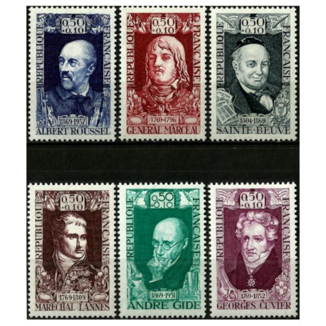(B426 a B431) Francia. 1969. Serie Completa. Personajes (Nuevo)