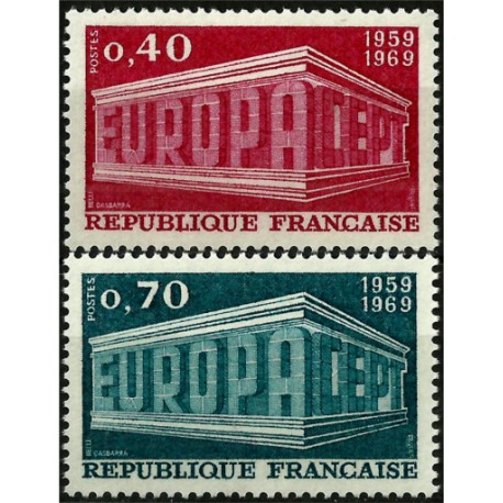 (1245-1246) Francia. 1969. Serie Completa. EUROPA (Nuevo)