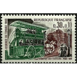 (B425) Francia. 1969. 0,30 + 0,10 Francs. Transport des Facteurs. Paris 1890 (Nuevo)
