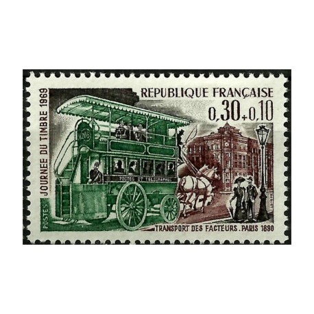 (B425) Francia. 1969. 0,30 + 0,10 Francs. Transport des Facteurs. Paris 1890 (Nuevo)