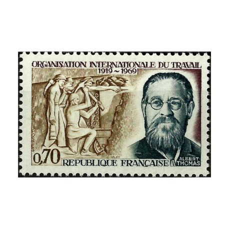 (1247) Francia. 1969. 0,70 Francs. Org. Int. del trabajo (Nuevo)