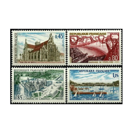 (1232 a 1235) Francia. 1969. Serie Completa. Turística (Nuevo)