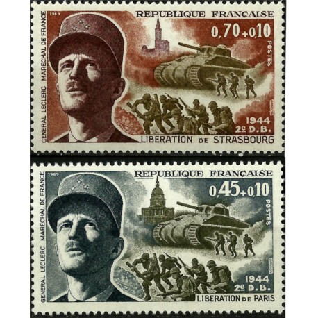 (B432-B433) Francia. 1969. Serie Completa. Liberación de Estrasburgo y Paris (Nuevo)