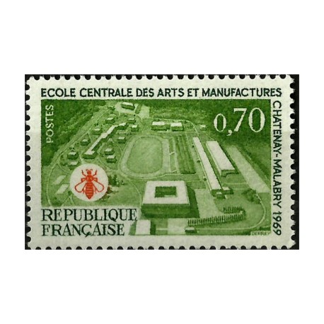 (1258) Francia. 1969. 0,70 Francs. Escuela Centr. Artes y Manuf. (Nuevo)