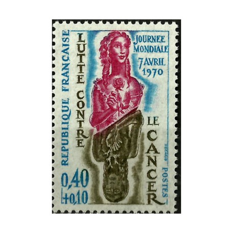 (B441) Francia. 1970. 0,40 + 0,10 Francs. Lutte contre le cancer (Nuevo)