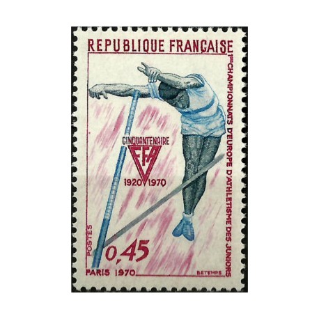 (1284) Francia. 1970. 0,45 Francs. 50 Aniv. FFA (Nuevo)