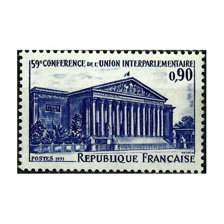 (1319) Francia. 1971. 0,90 Francs. 59e Conference de l'union interparlamentaire (Nuevo)