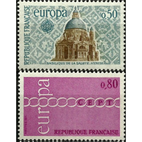 (1303-1304) Francia. 1971. Serie Completa. EUROPA (Nuevo)