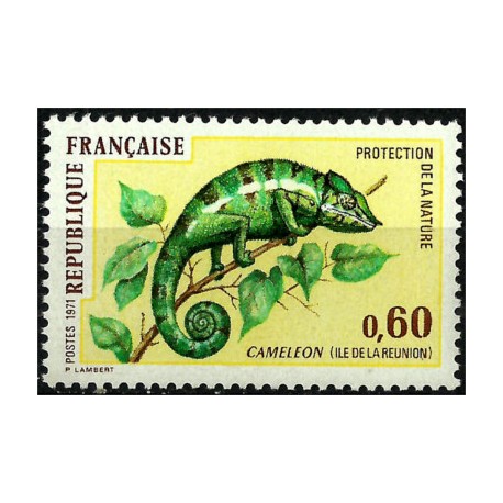 (1321) Francia. 1971. 0,60 Francs. Camaleón (Nuevo)