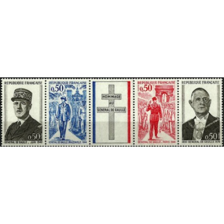 (1322 a 1325) Francia. 1971. Serie Completa. General de Gaulle (Nuevo)