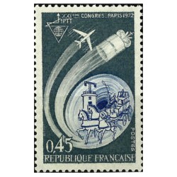 (1347) Francia. 1972. 0,45 Francs. Comunicaciones (Nuevo)