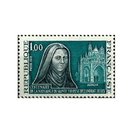 (1355) Francia. 1973. 1,00 Franc. Santa Teresa de Jesús (Nuevo)