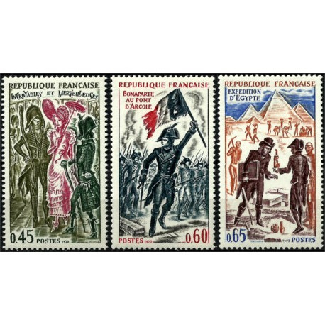 (1351 a 1353) Francia. 1972. Serie Completa. Historia de Francia (Nuevo)