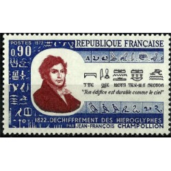 (1354) Francia. 1972. 0,90 Francs. Jean-François Champollion (Nuevo)