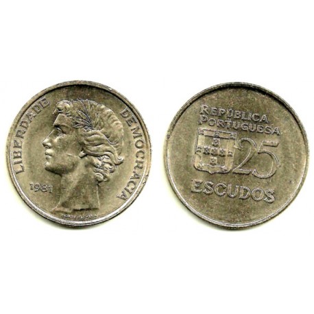 (607a) Portugal. 1981. 25 Escudos (MBC)