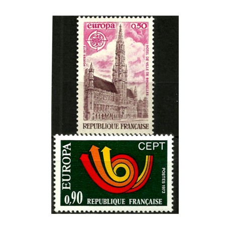 (1366-1367) Francia. 1973. Serie Completa. EUROPA (Nuevo)