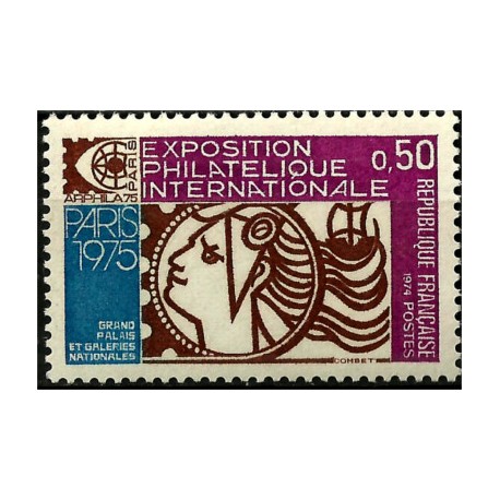 (1390) Francia. 1974. 0,50 Francs. Exposición Filatélica Internacional (Nuevo)