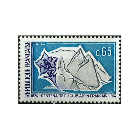 (1398) Francia. 1974. 0,65 Francs. Centenario del Club Alpinista Francés (Nuevo)