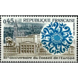 (1402) Francia. 1974. 0,45 Francs. 25 Aniv. Consejo de Europa (Nuevo)