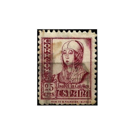 (822)  1937-40. 25 Céntimos. Isabel (Usado)