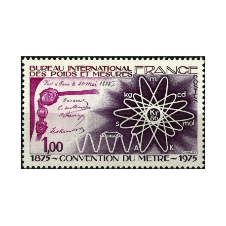 (1435) Francia. 1975. 1,00 Francs. Convention du Metre (Nuevo)