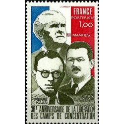 (1453) Francia. 1975. 1 Franc. 30 Aniv. Liberación campos de concentración (Nuevo)