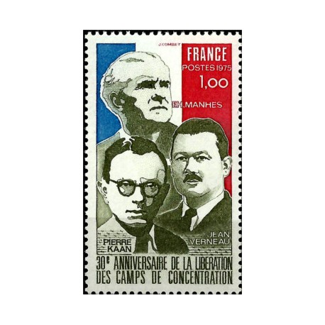(1453) Francia. 1975. 1 Franc. 30 Aniv. Liberación campos de concentración (Nuevo)