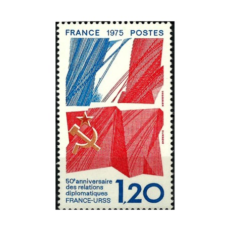 (1458) Francia. 1975. 1,20 Francs. Relacions URSS (Nuevo)