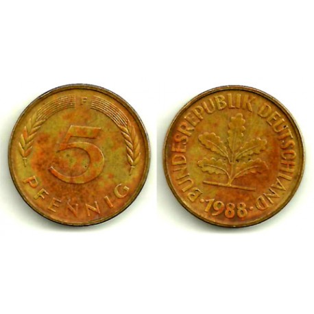 (107) Alemania. 1988(F). 5 Pfennig (MBC-)