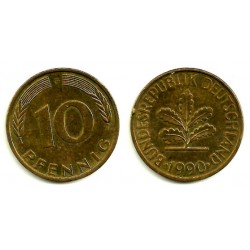 (108) Alemania. 1990(G). 10 Pfennig (MBC+)