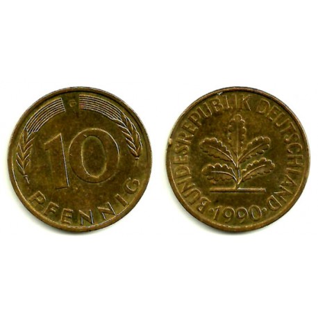 (108) Alemania. 1990(G). 10 Pfennig (MBC+)
