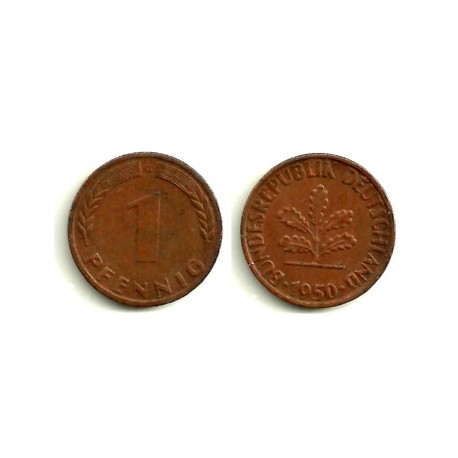 (105) Alemania. 1950(G). 1 Pfennig (MBC)