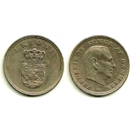 (851.1) Dinamarca. 1966. 1 Kroner (MBC)