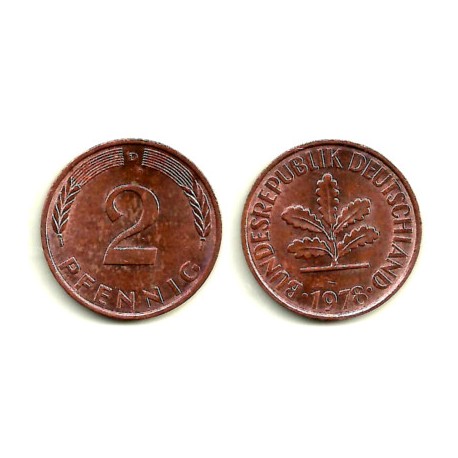(106a) Alemania. 1978(D). 2 Pfennig (MBC)