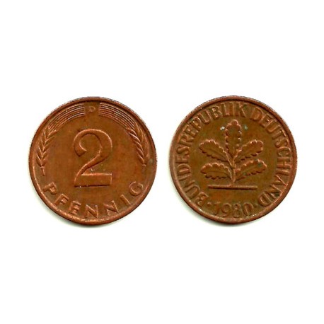 (106a) Alemania. 1980(D). 2 Pfennig (MBC)