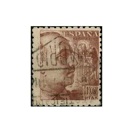 (935) 1940-45. 10 Pesetas. General Franco (Usado)