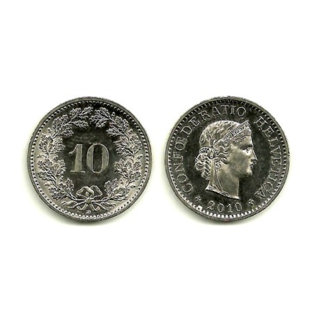 Suiza. 2010. 10 Rappen (EBC)
