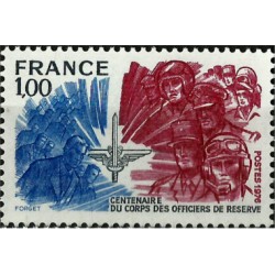 (1492) Francia. 1976. 1,00 Franc. Cent. du corps des officiers de reserve (Nuevo)