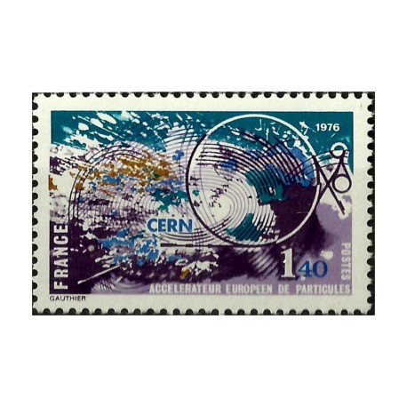 (1503) Francia. 1976. 1,40 Francs. Acelerador Europeo de Partículas (Nuevo)