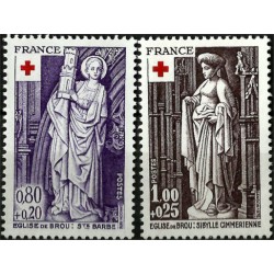 (B496-B497) Francia. 1976. Serie Completa. Cruz Roja (Nuevo)