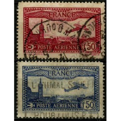 (C5-C6) Francia. 1930-31. Serie Completa. Correo Aéreo. Vista de Marsella (Usado)