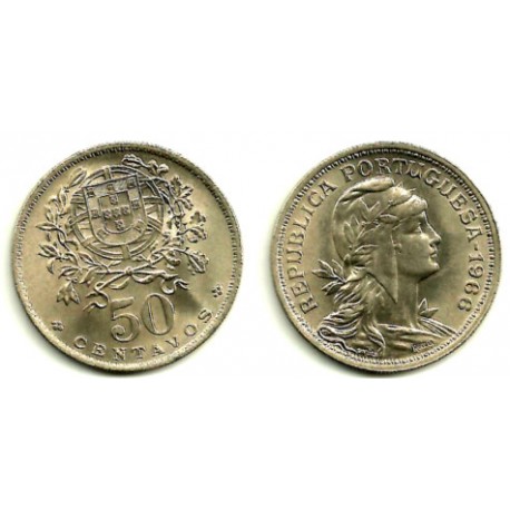 (577) Portugal. 1966. 50 Centavos (SC)